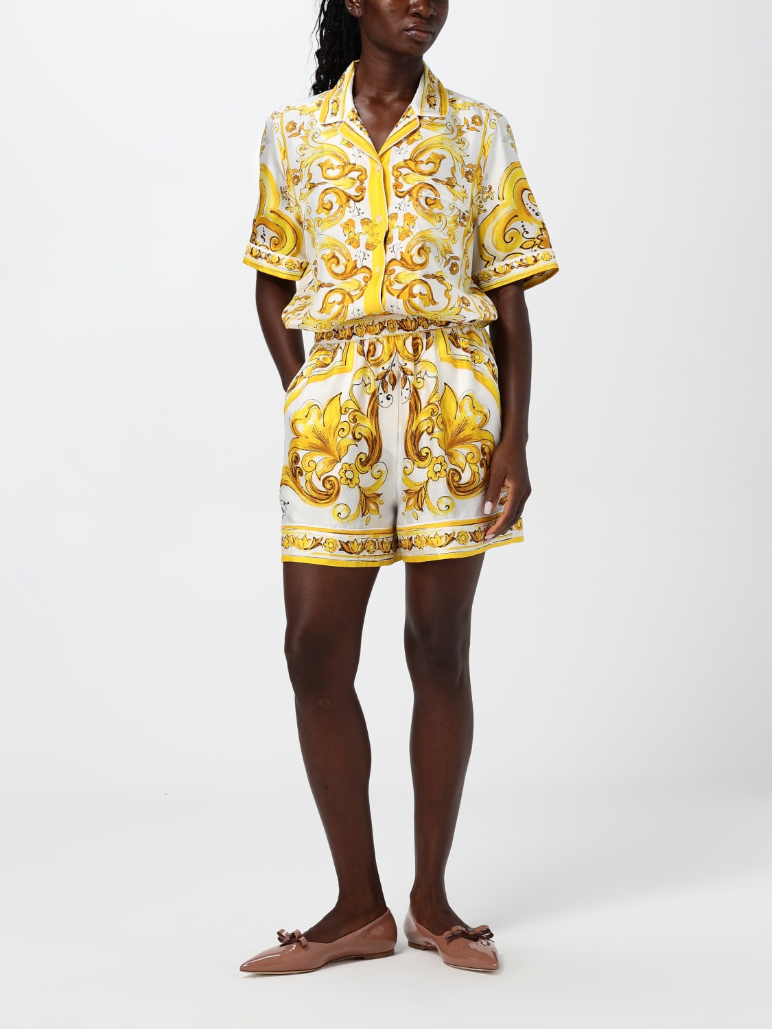 DOLCE & GABBANA SHIRT: Shirt woman Dolce & Gabbana, Yellow - Img 2