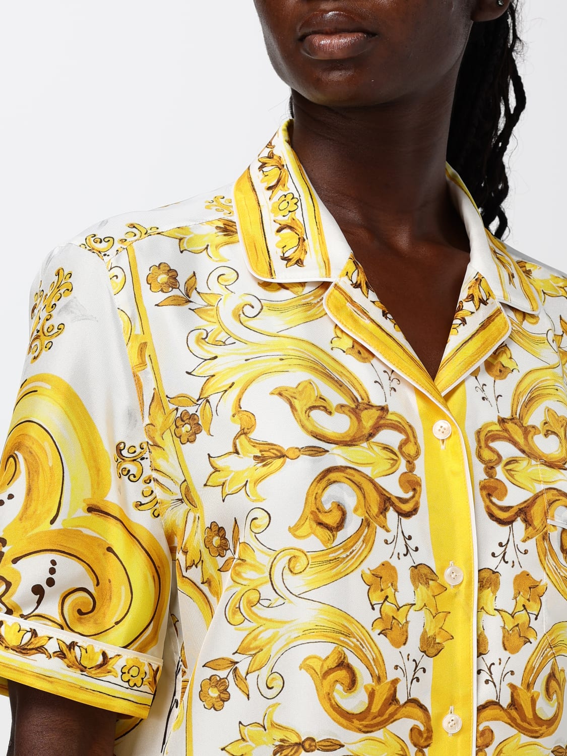 DOLCE & GABBANA SHIRT: Shirt woman Dolce & Gabbana, Yellow - Img 5