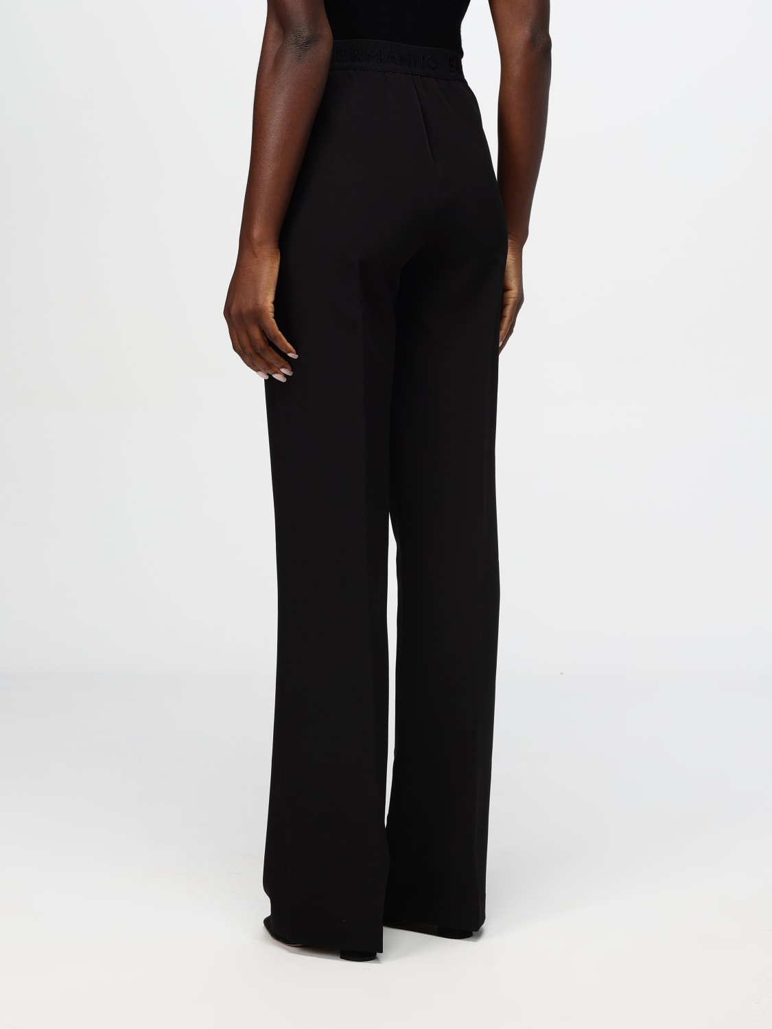 ERMANNO FIRENZE PANTALONE: Pantalone Ermanno Scervino in twill , Nero - Img 2