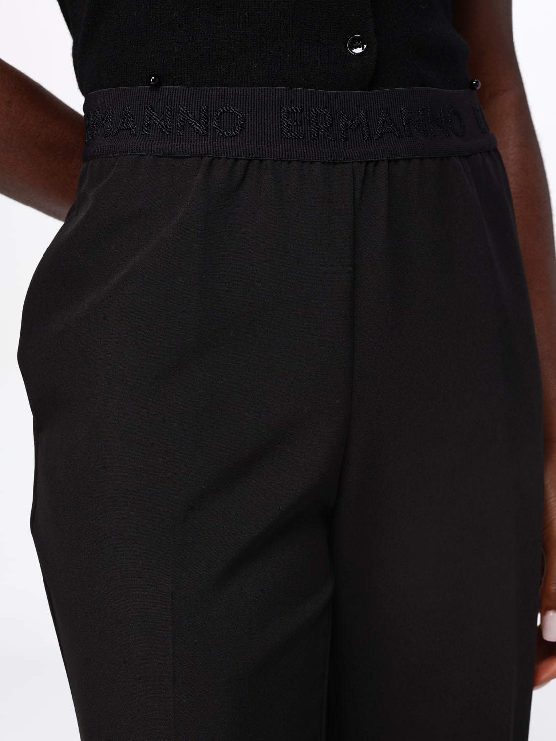 ERMANNO FIRENZE PANTALONE: Pantalone Ermanno Scervino in twill , Nero - Img 3