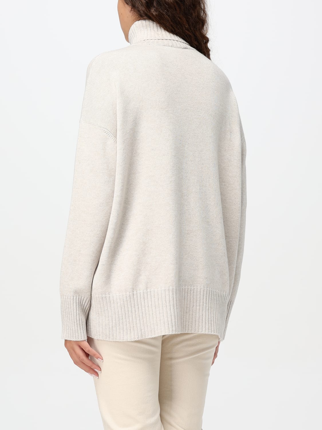 BRUNELLO CUCINELLI SWEATER: Sweater woman Brunello Cucinelli, Pearl - Img 3