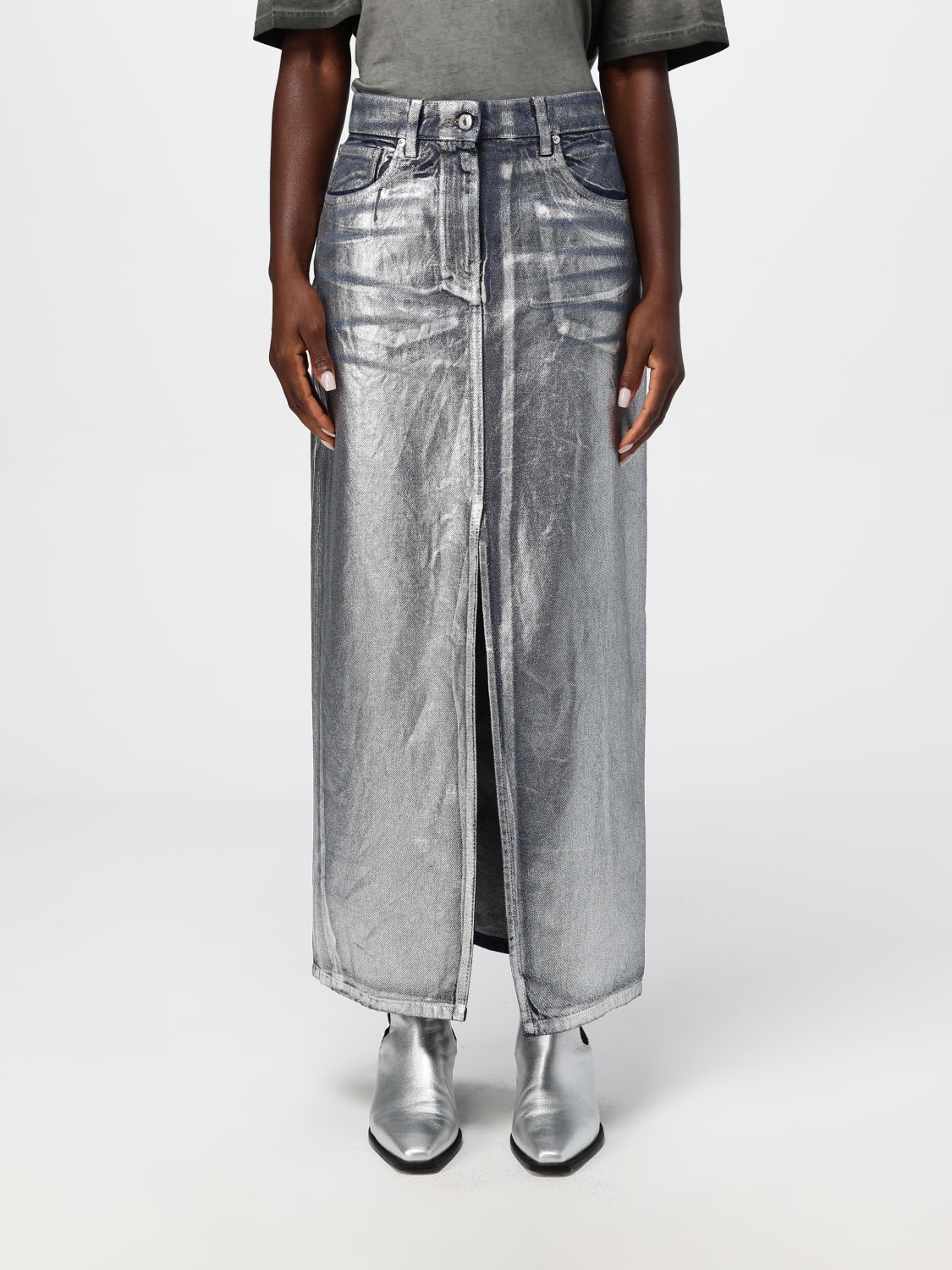 Giglio Gonna MSGM in denim laminato