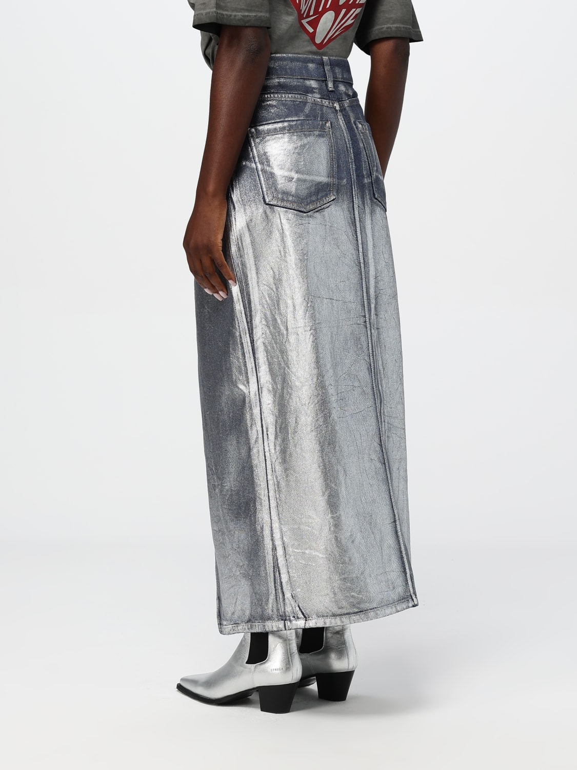 MSGM SKIRT: Skirt woman MSGM, Blue - Img 3