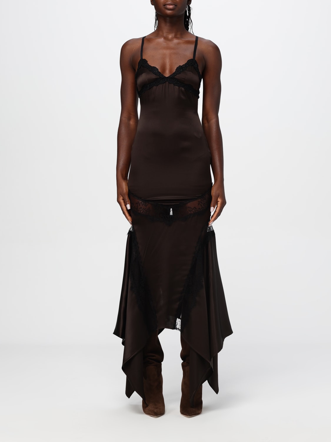 THE ATTICO DRESS: Dress woman The Attico, Brown - Img 1