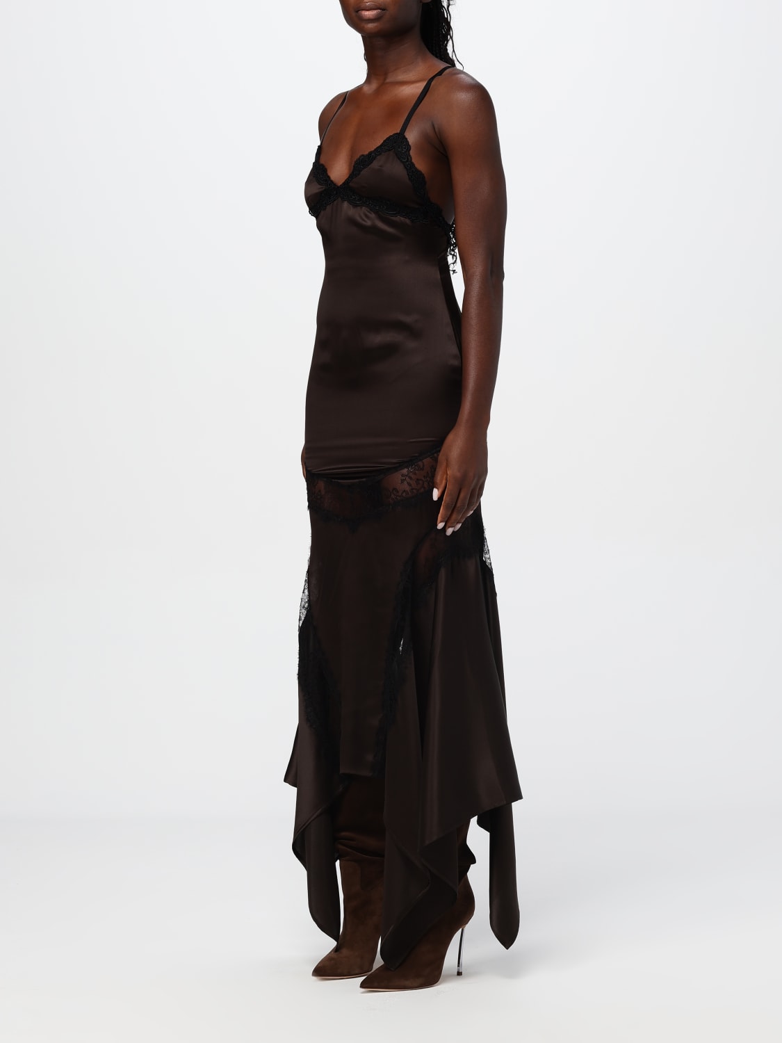 THE ATTICO DRESS: Dress woman The Attico, Brown - Img 3