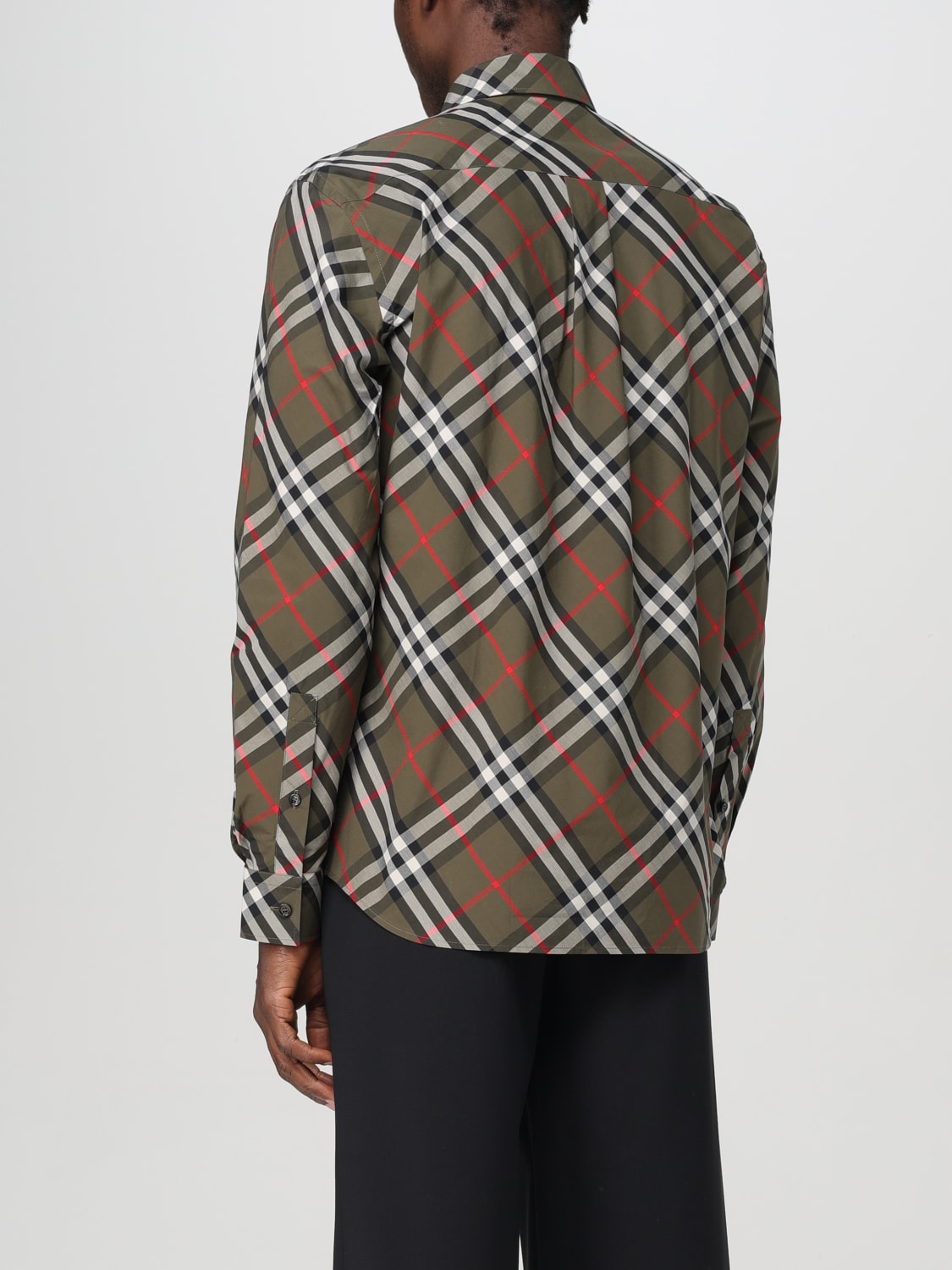 BURBERRY SHIRT: Shirt men Burberry, Olive - Img 3