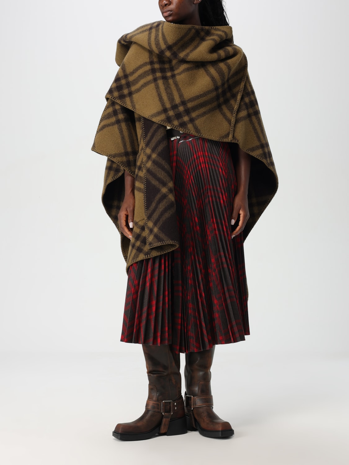 BURBERRY SKIRT: Skirt woman Burberry, Olive - Img 2