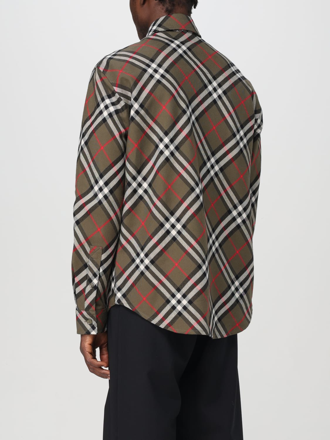 BURBERRY SHIRT: Shirt men Burberry, Olive - Img 3