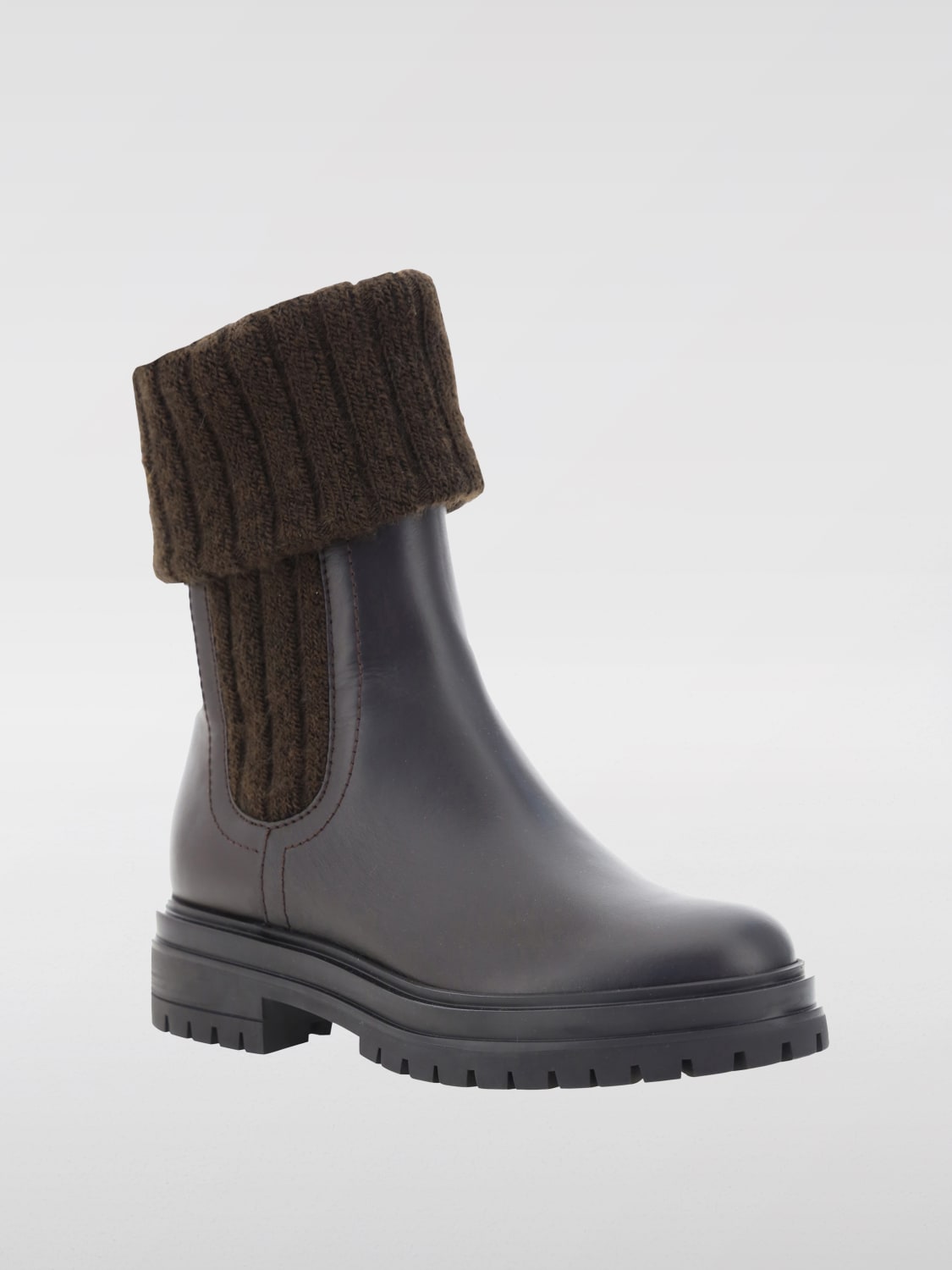 GIANVITO ROSSI BOOTS: Boots woman Gianvito Rossi, Coffee - Img 2