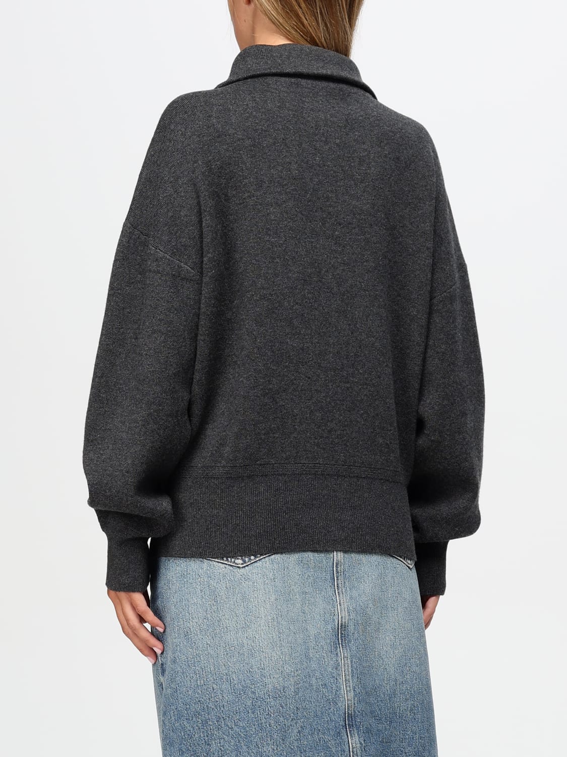 ISABEL MARANT ETOILE 毛衣: 毛衣 女士 Isabel Marant Etoile, 炭黑色 - Img 2