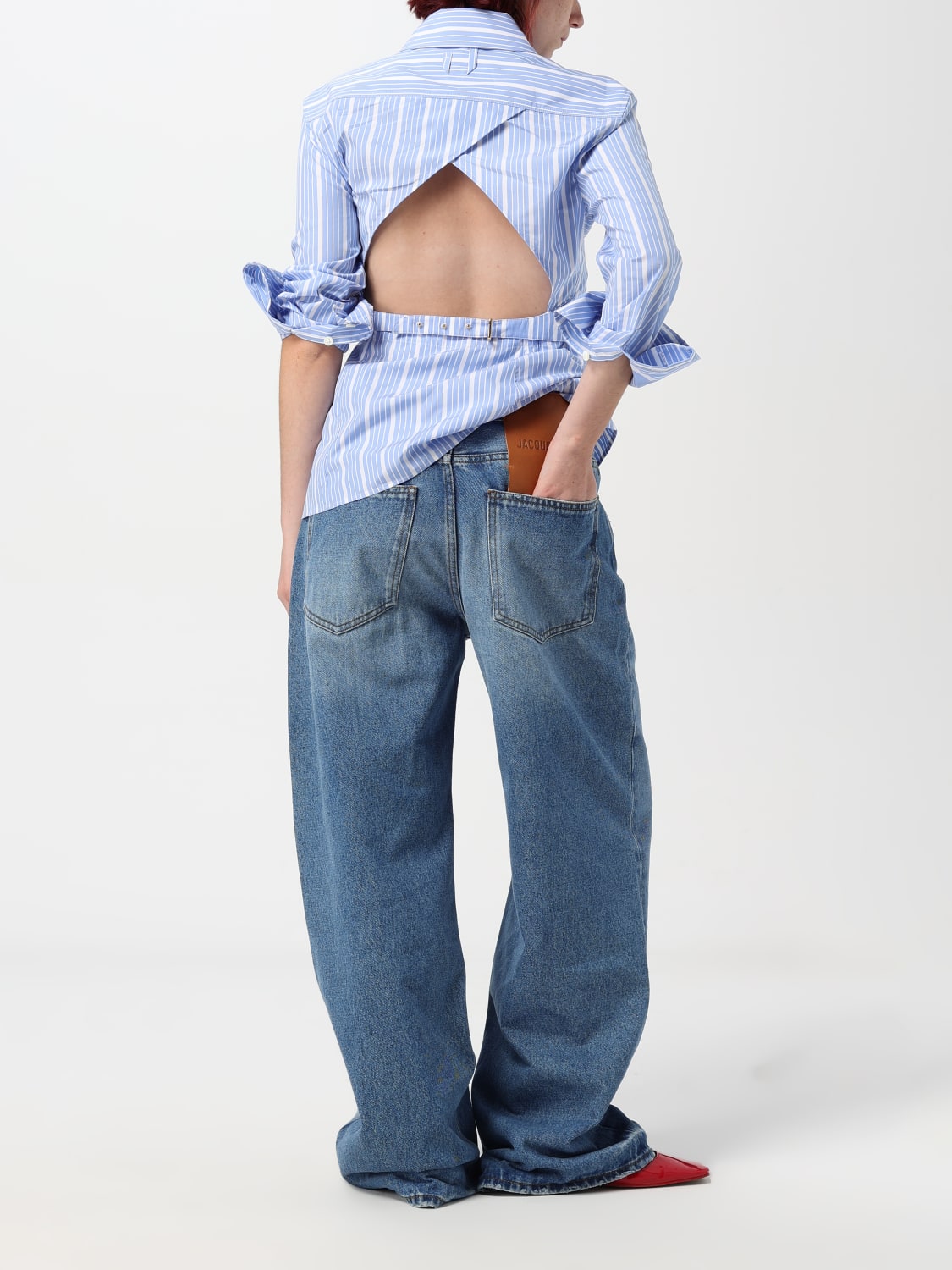 JACQUEMUS: Jeans woman - Blue | Jacquemus jeans