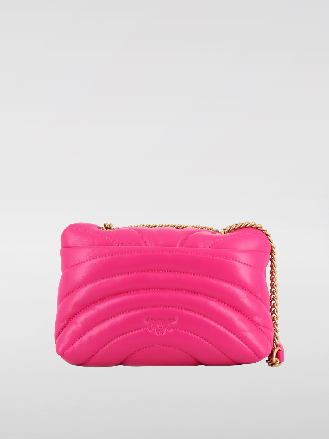 PINKO BORSA MINI: Borsa Love Puff Mini Pinko in nappa trapuntata, Rosa - Img 2