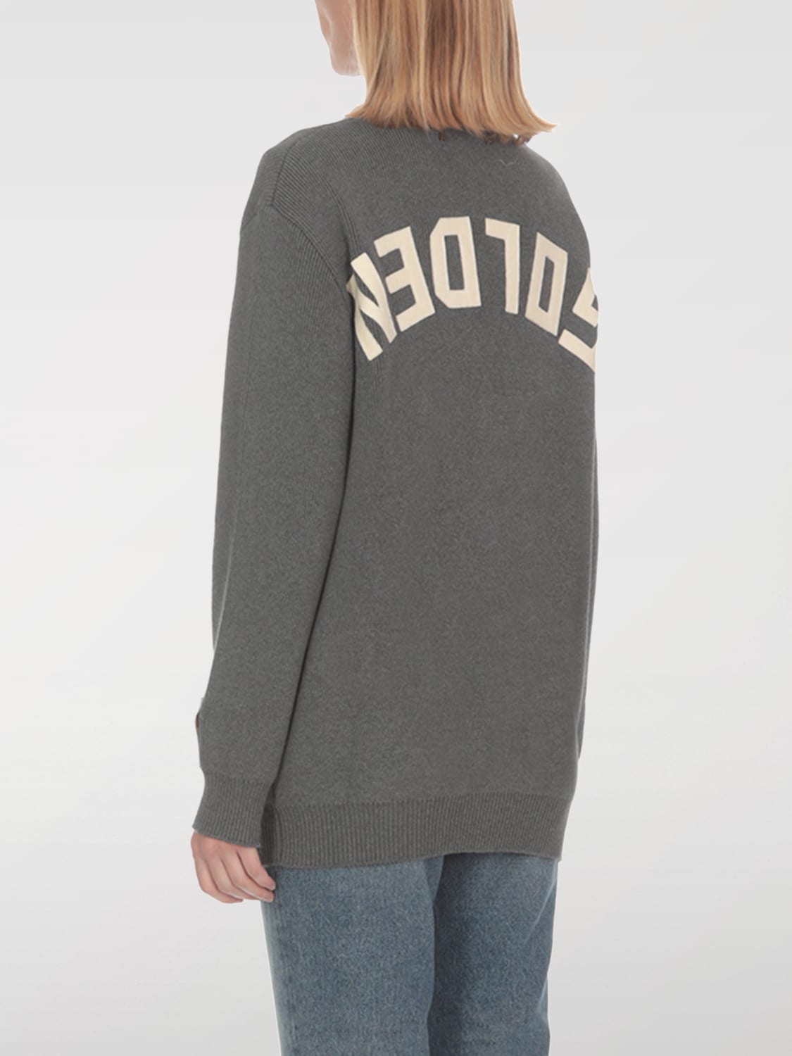 GOLDEN GOOSE SWEATER: Cardigan woman Golden Goose, Grey - Img 3