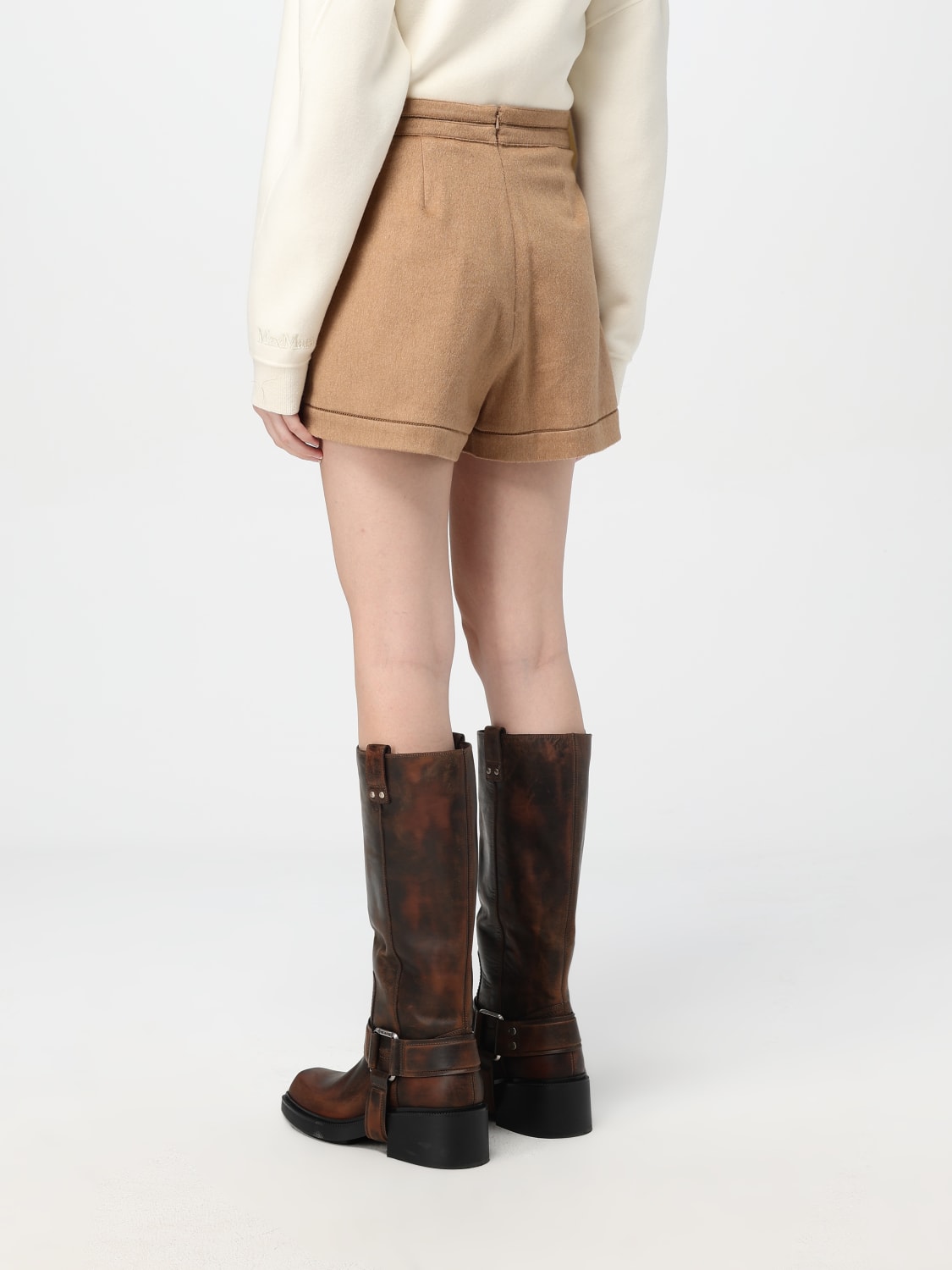 MAX MARA SHORTS: Shorts damen Max Mara, Camel - Img 3