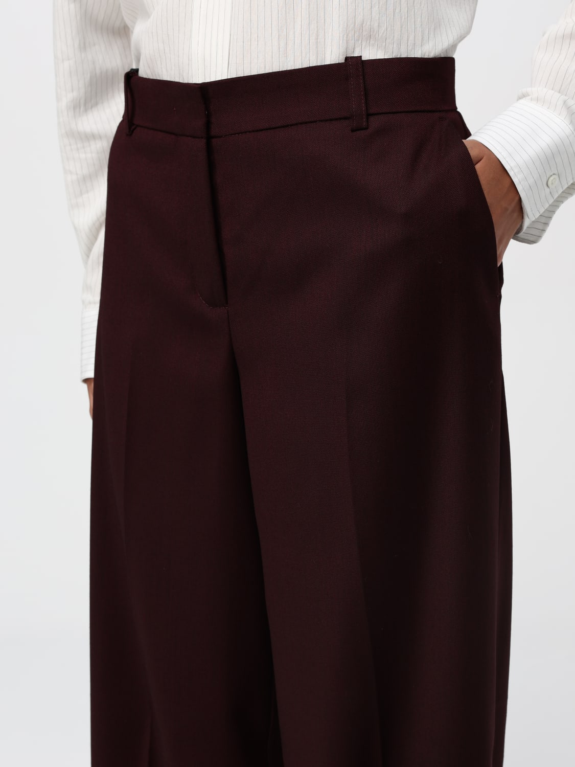 PINKO PANTS: Pants woman Pinko, Burgundy - Img 3