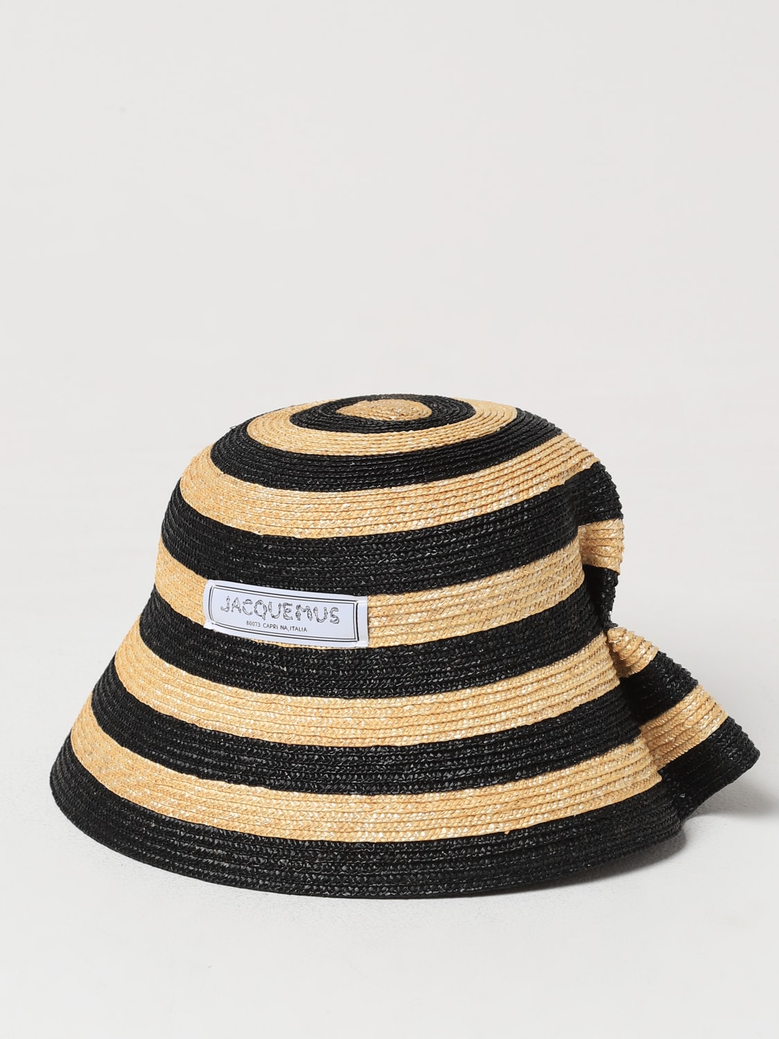 Giglio Cappello Jacquemus in rafia a righe