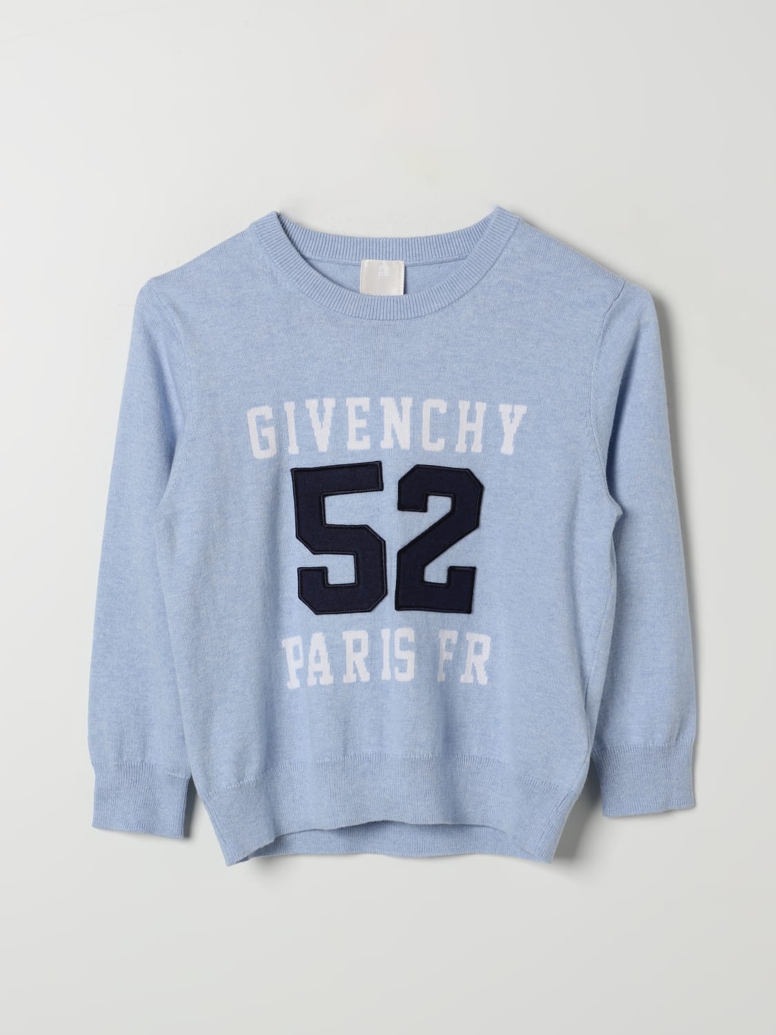 GIVENCHY SWEATER: Sweater kids Givenchy, Gnawed Blue - Img 1