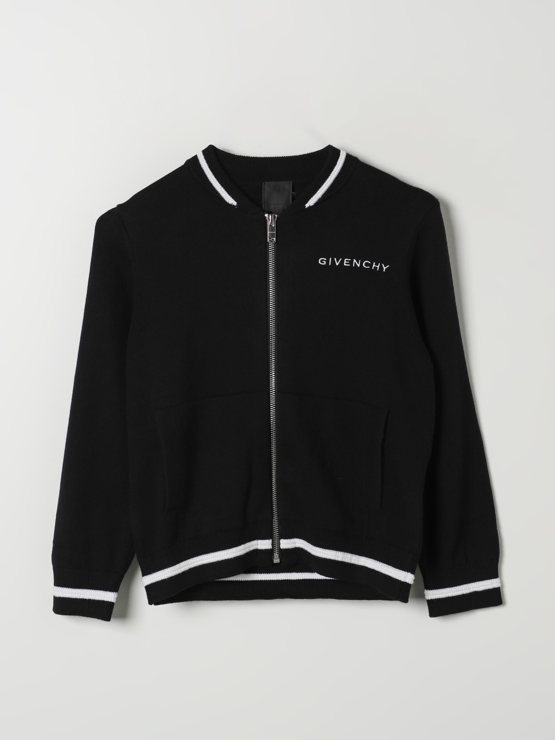 GIVENCHY MAGLIA: Cardigan bambino Givenchy, Nero - Img 1