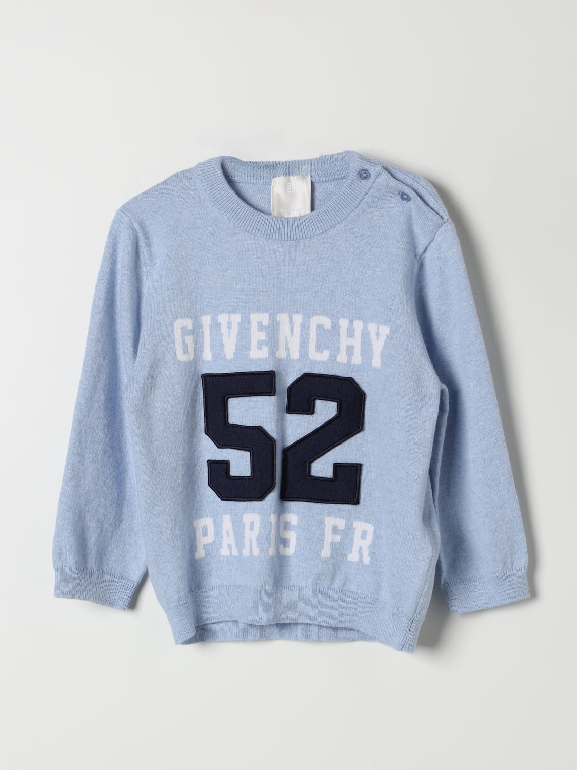 GIVENCHY SWEATER: Sweater kids Givenchy, Gnawed Blue - Img 1