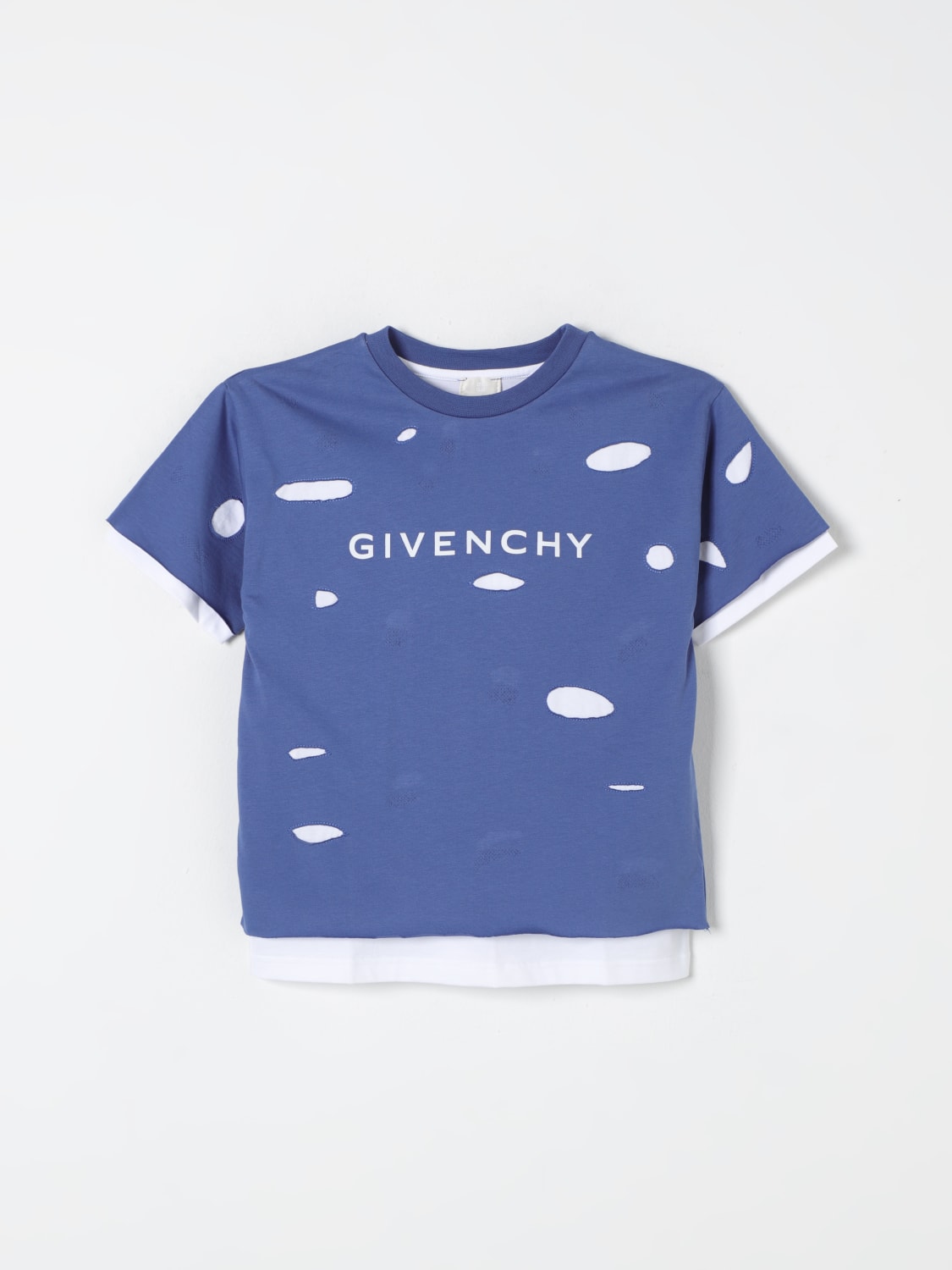 GIVENCHY 티셔츠: 티셔츠 남아 Givenchy, 블루 - Img 1