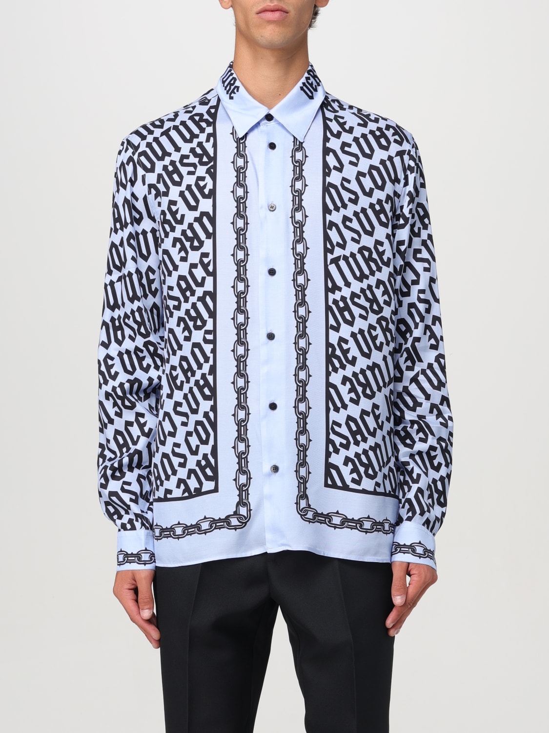 VERSACE JEANS COUTURE CAMISA: Camisa hombre Versace Jeans Couture, Azul Oscuro - Img 1