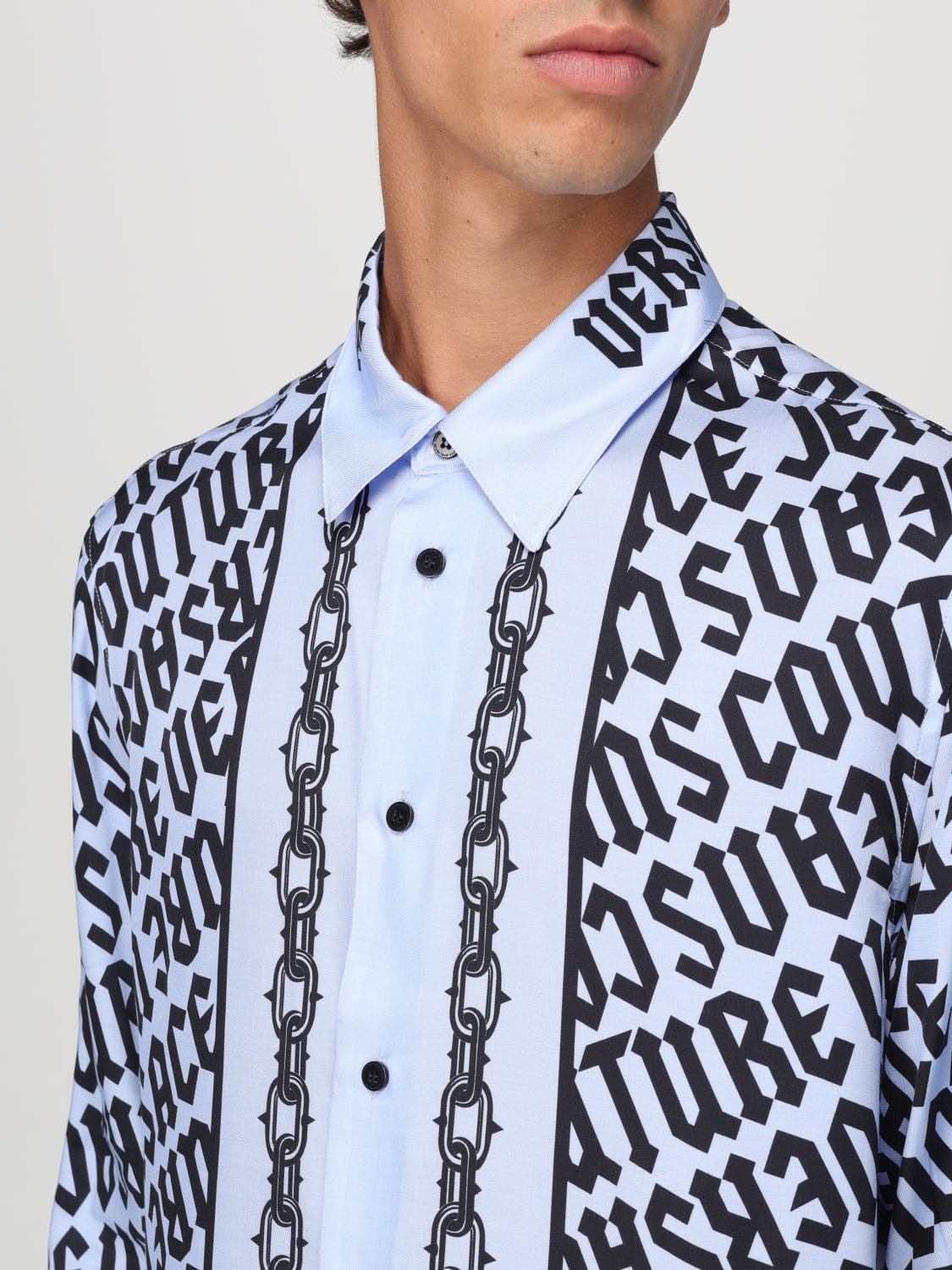 VERSACE JEANS COUTURE CAMISA: Camisa hombre Versace Jeans Couture, Azul Oscuro - Img 3