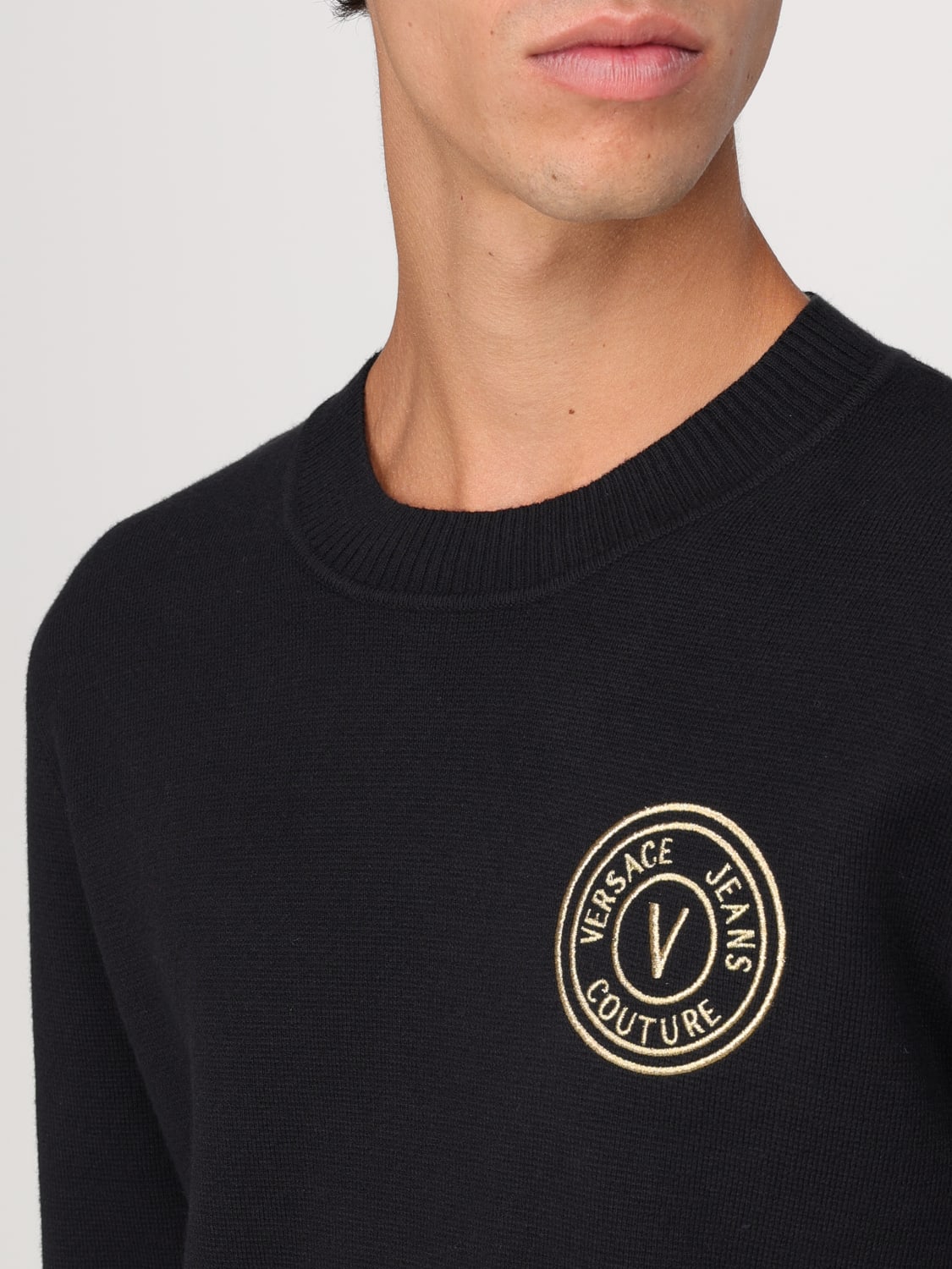 VERSACE JEANS COUTURE SWEATER: Blazer men Versace Jeans Couture, Black - Img 3