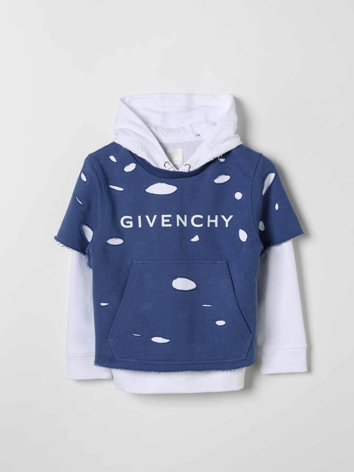 GIVENCHY SWEATER: Sweater kids Givenchy, Blue - Img 1