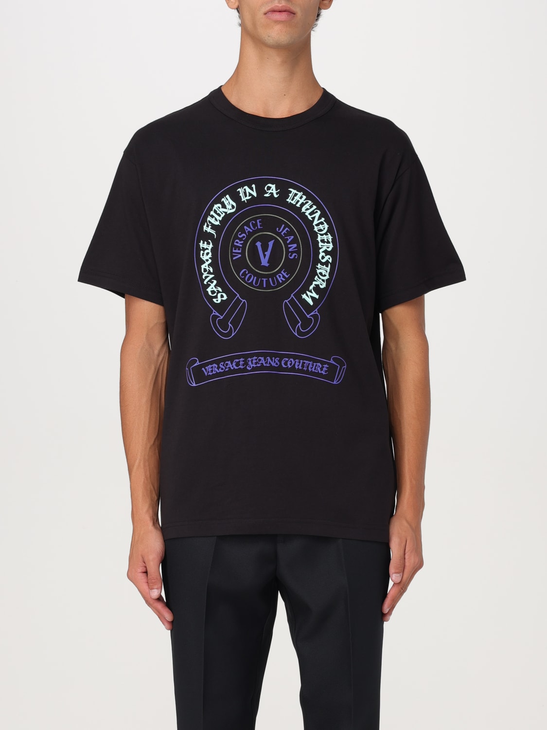 Giglio T-shirt con logo Versace Jeans Couture