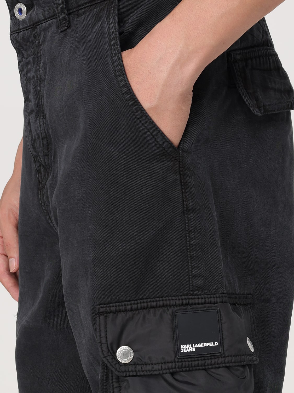 KARL LAGERFELD JEANS: Hose herren Karl Lagerfeld, Schwarz - Img 3