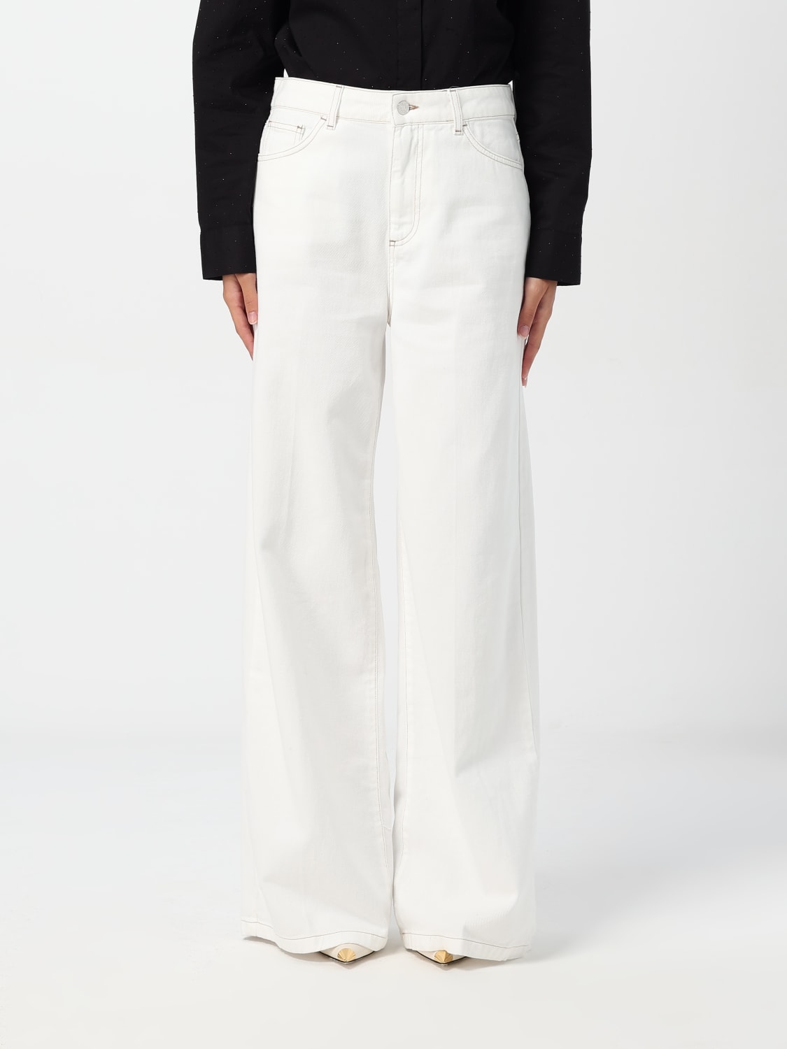 LIU JO JEANS: Pants woman Liu Jo, White - Img 1