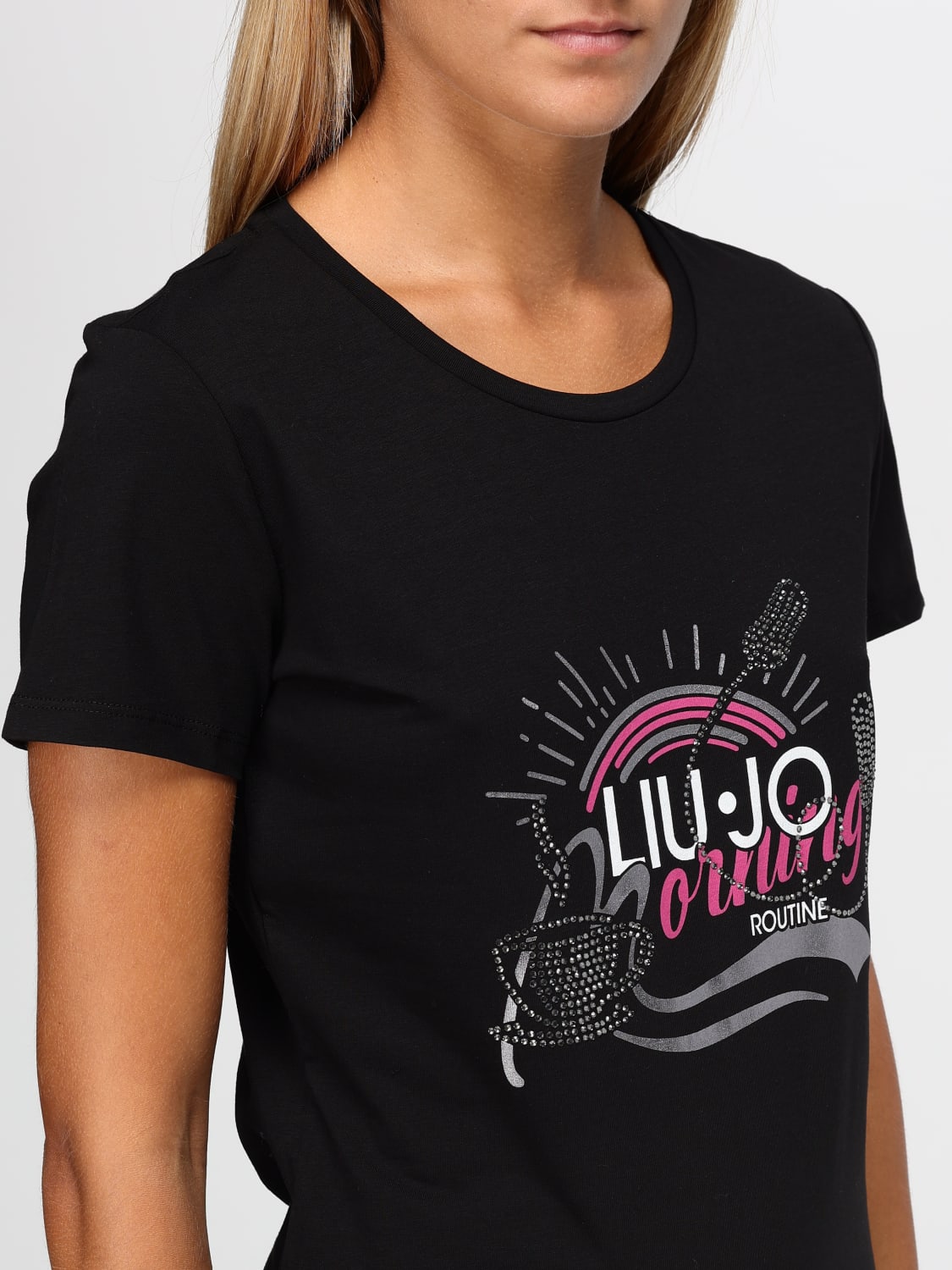 LIU JO T-SHIRT: T-shirt woman Liu Jo, Black - Img 3