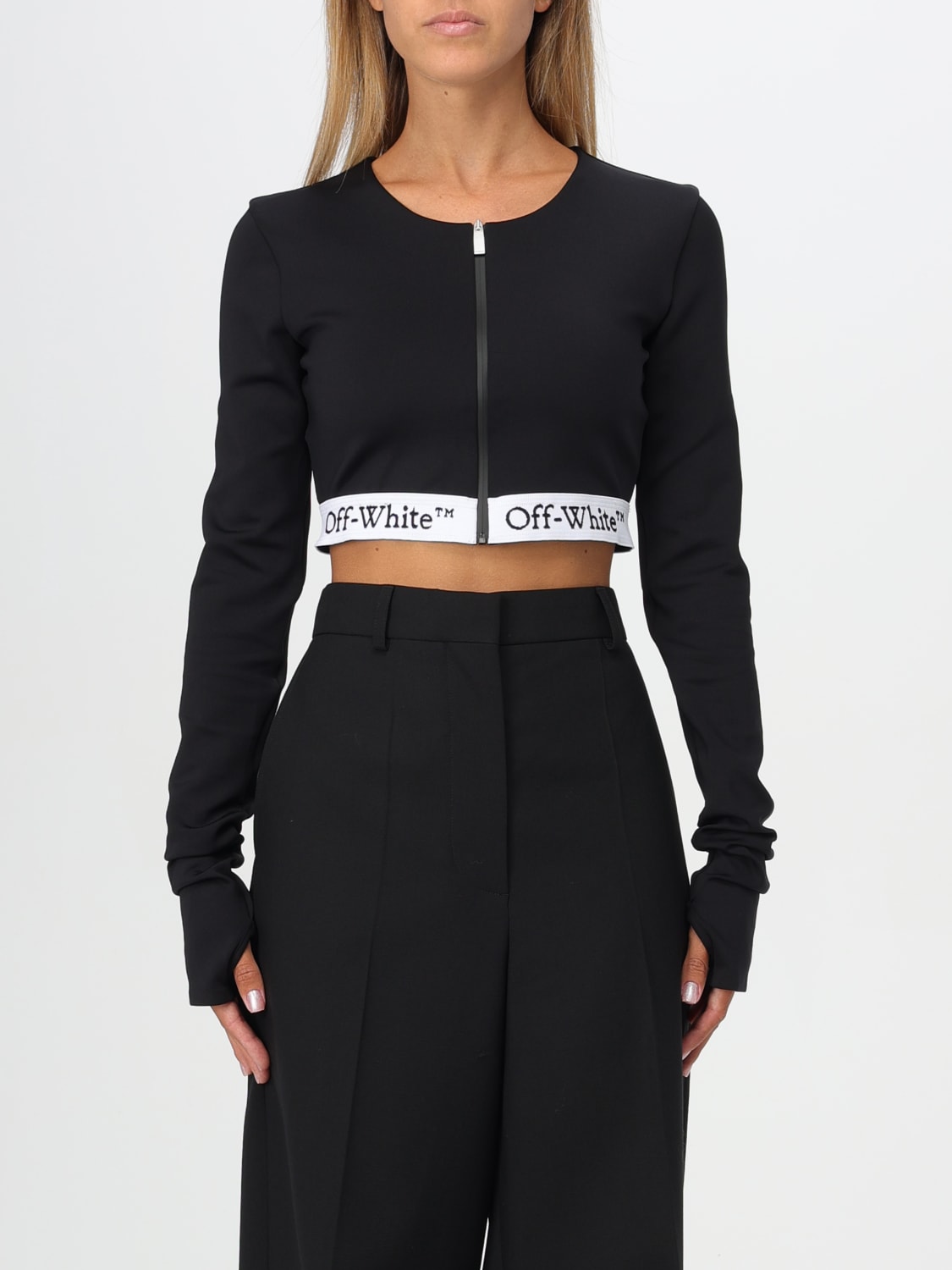 OFF-WHITE TOP: Top woman Off-white, Black - Img 1