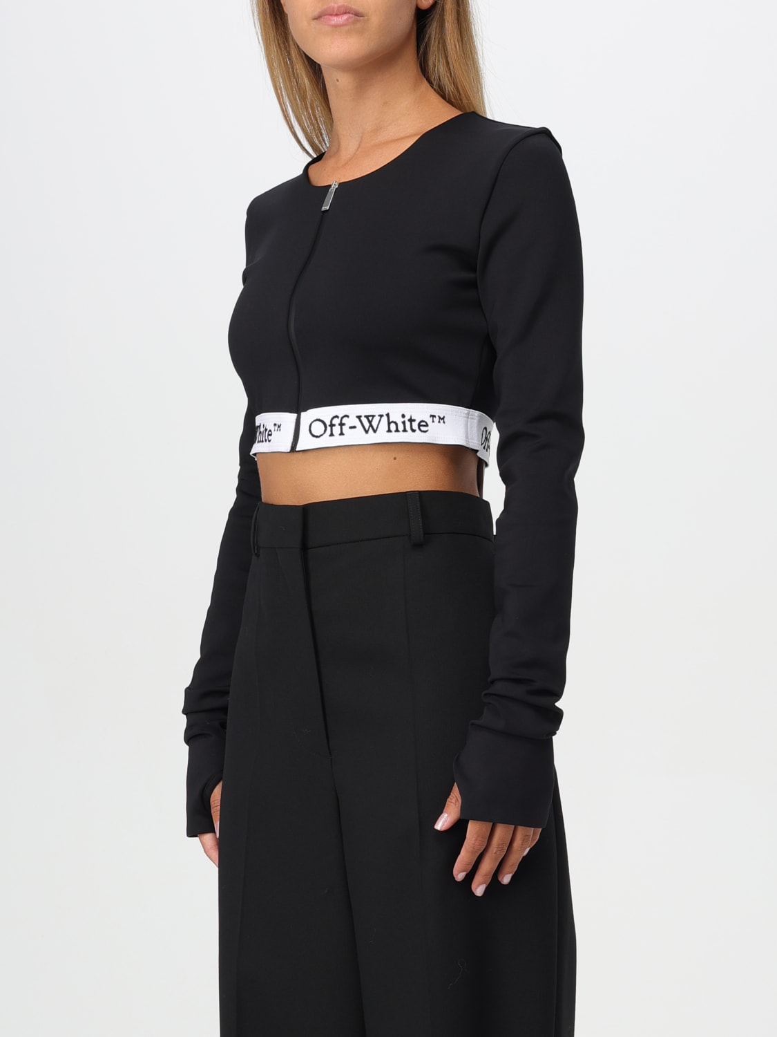 OFF-WHITE TOP: Top woman Off-white, Black - Img 3