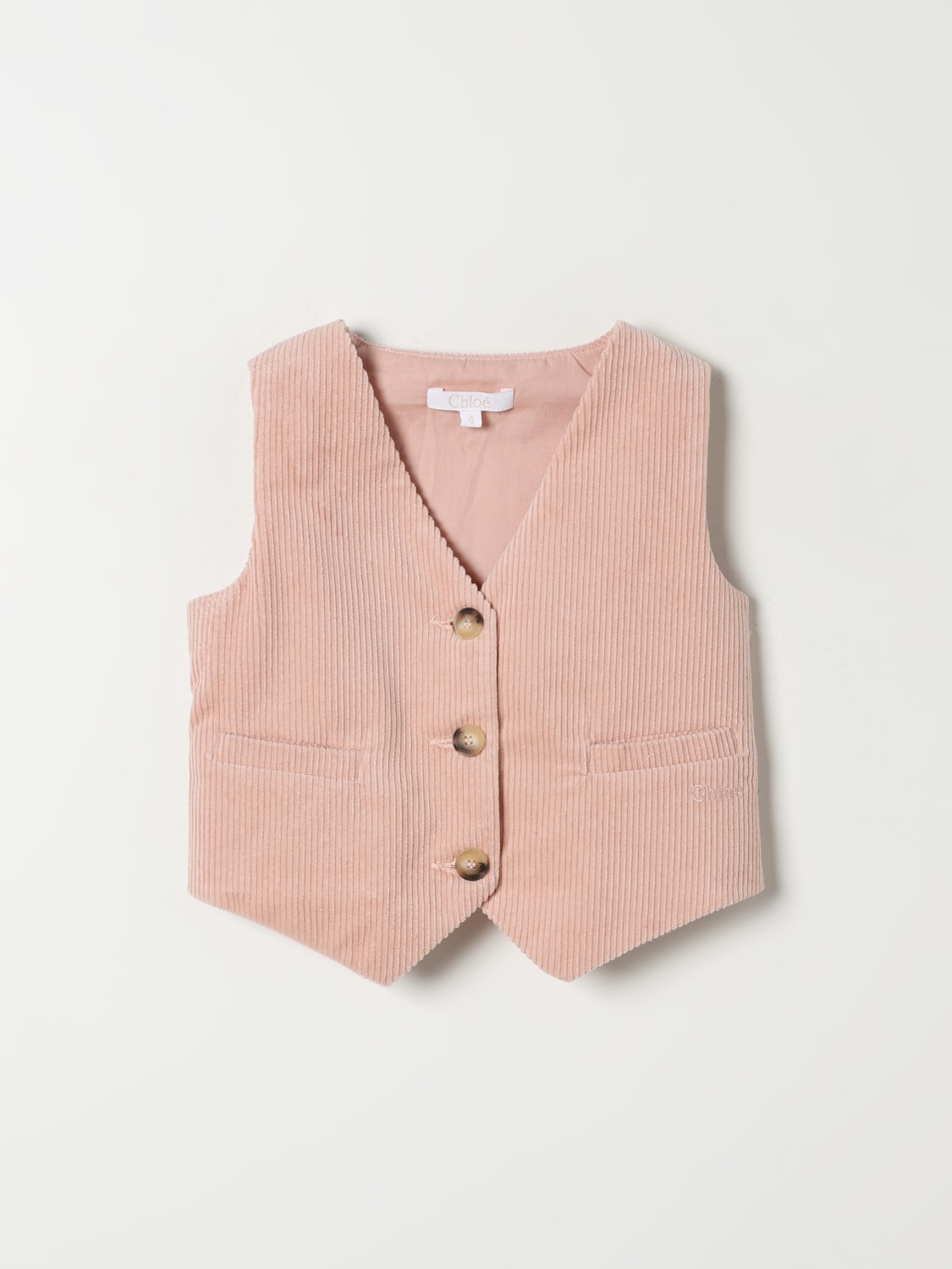 CHLOÉ VESTCOAT: Chloé girls' vest, Pink - Img 1