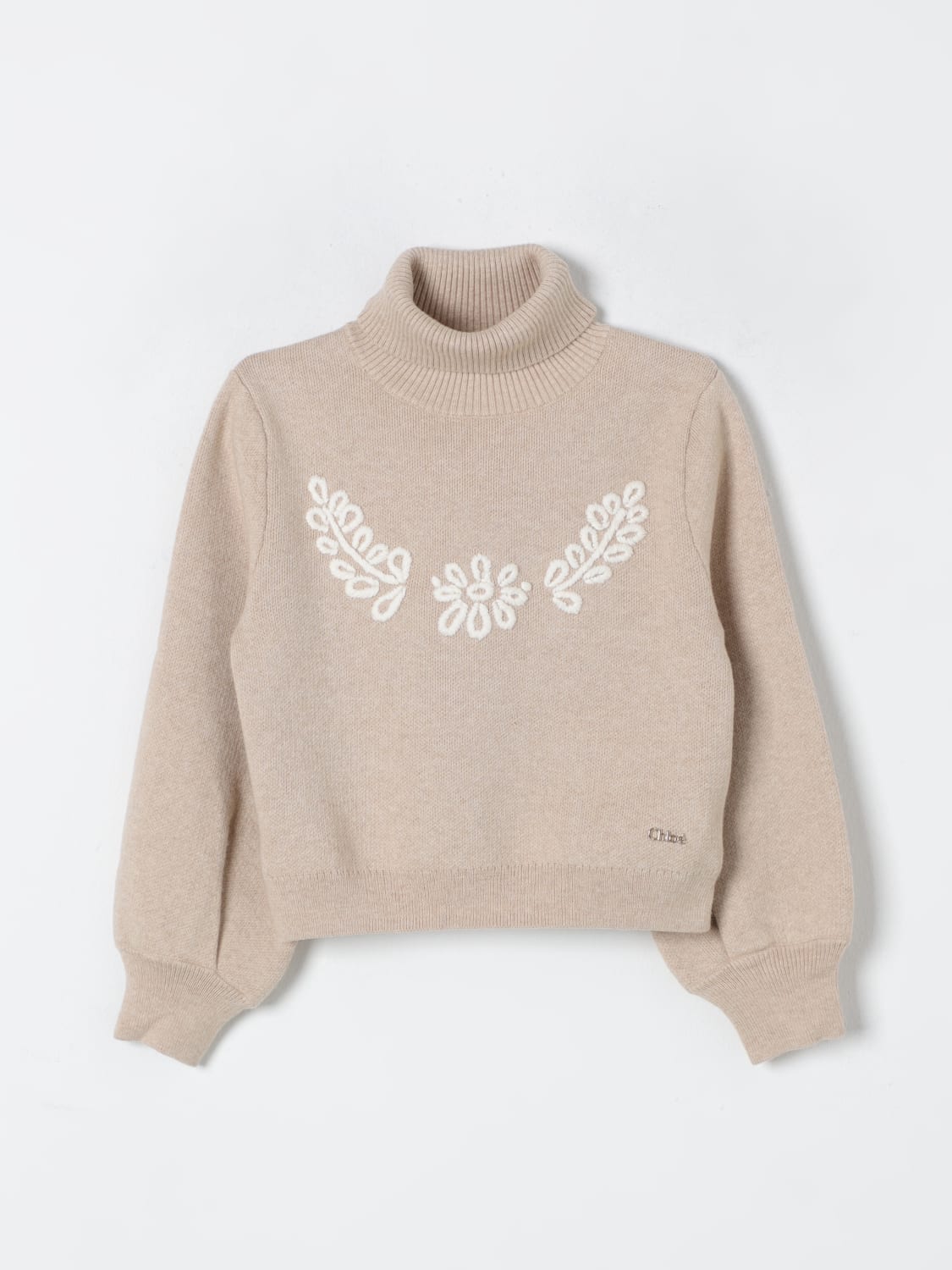 CHLOÉ SWEATER: Sweater kids ChloÉ, Beige - Img 1