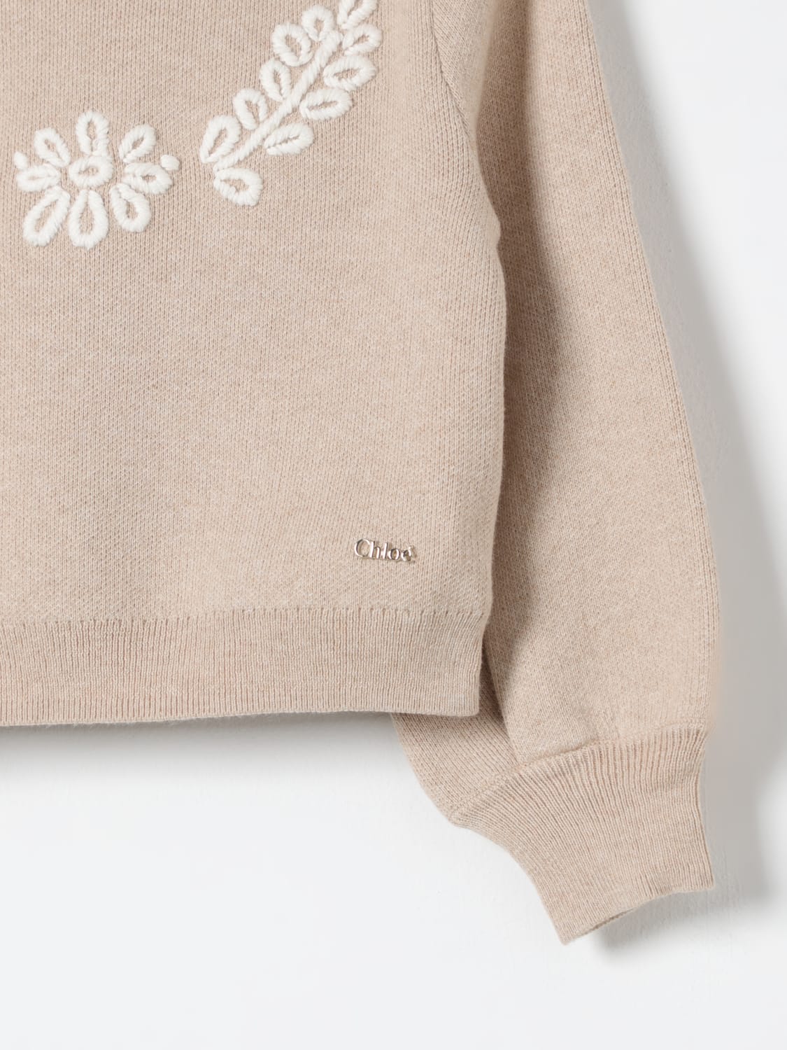 CHLOÉ SWEATER: Sweater kids ChloÉ, Beige - Img 3