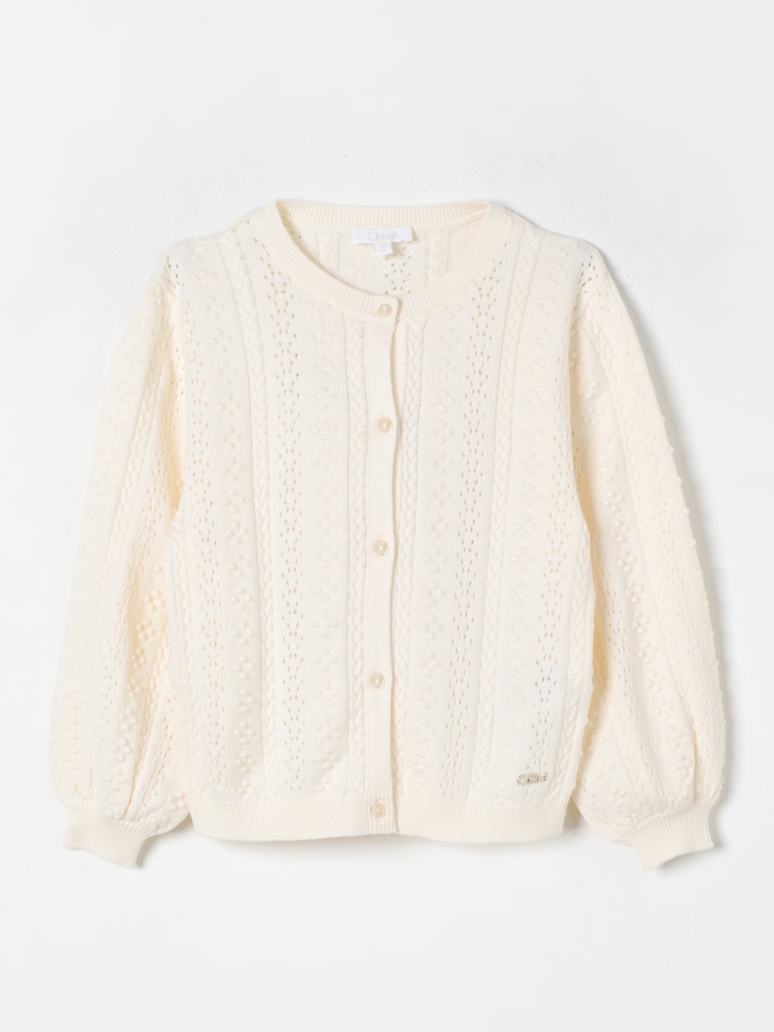 CHLOÉ SWEATER: Sweater kids ChloÉ, Beige - Img 1