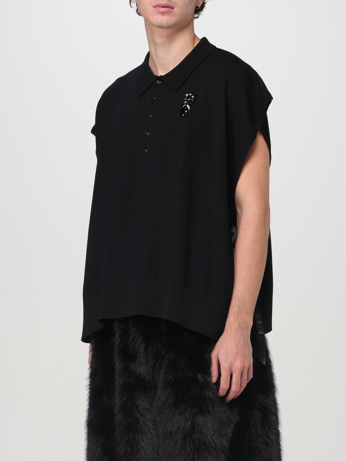 SIMONE ROCHA SUIT VEST: Sweater men Simone Rocha, Black - Img 4