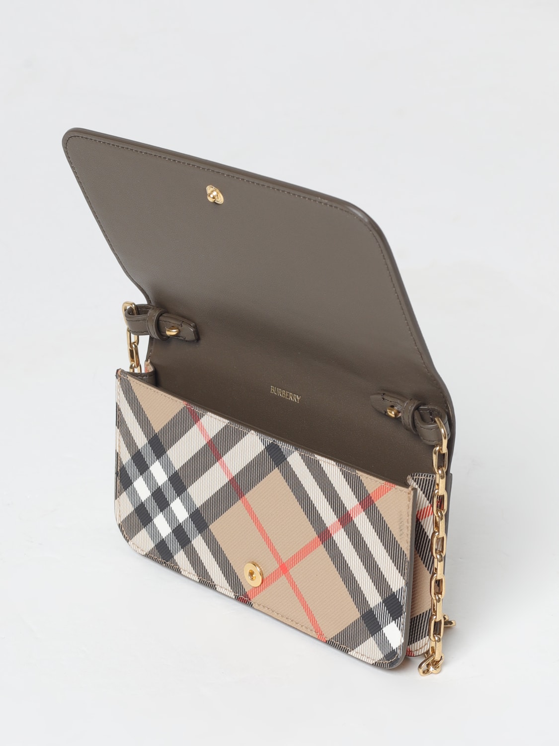 バーバリー クロスバッグ WALLET ON CHAIN BIN 8095123 BURBERRY: Wallet woman - Beige | Burberry mini bag 8095123