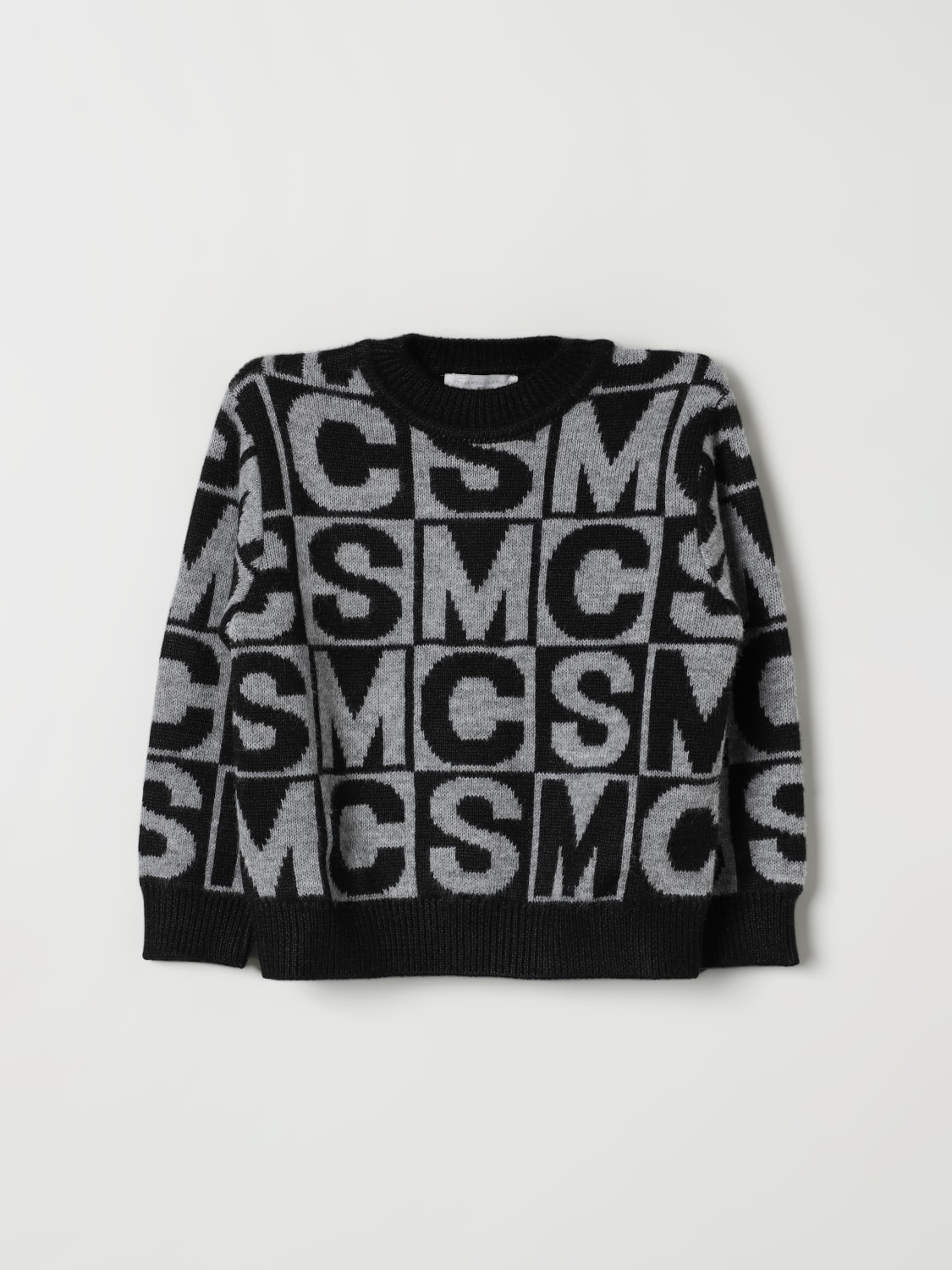 STELLA MCCARTNEY KIDS MAGLIA: Pullover Stella McCartney Kids in misto cotone , Nero - Img 1