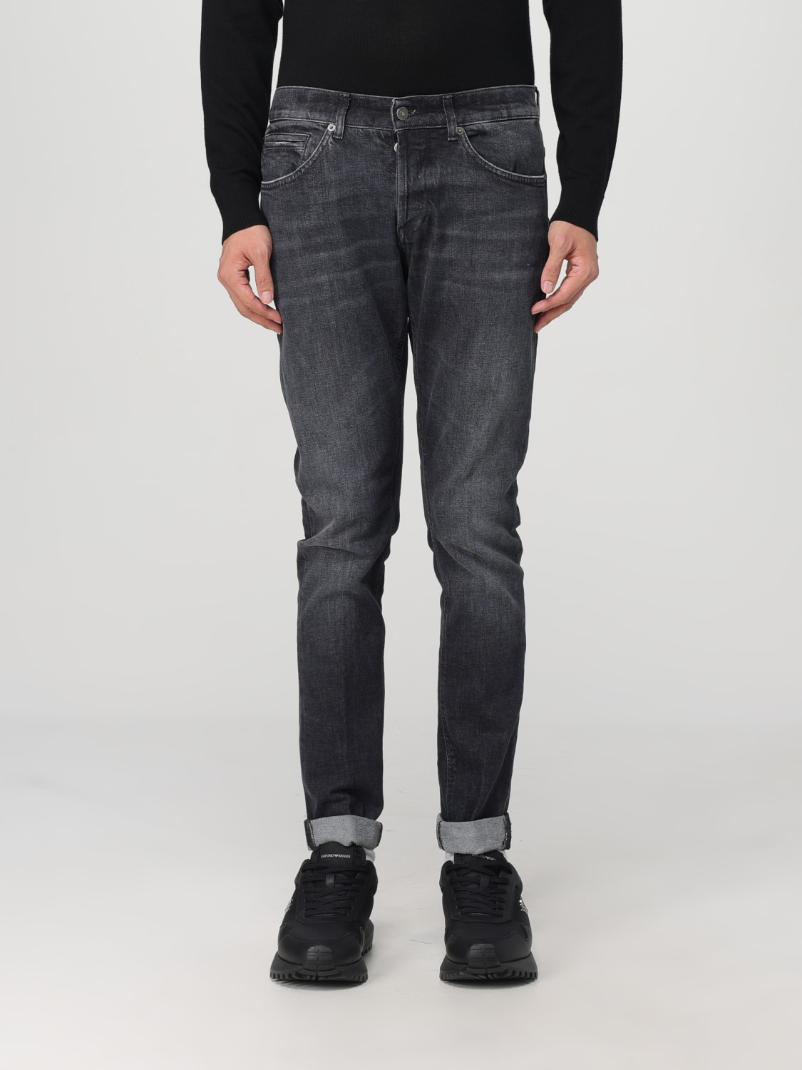 DONDUP JEANS: Jeans Dondup in denim di cotone , Nero - Img 1