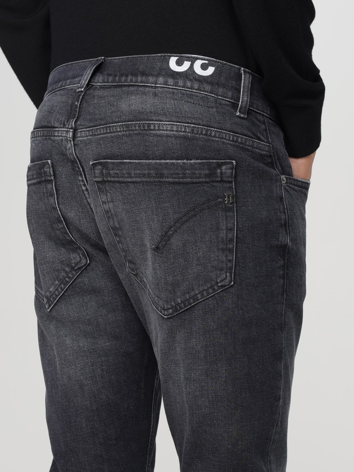 DONDUP JEANS: Jeans Dondup in denim di cotone , Nero - Img 3