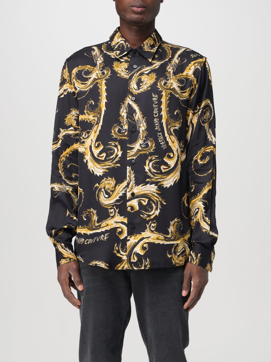 VERSACE JEANS COUTURE SHIRT: Shirt men Versace Jeans Couture, Black - Img 1