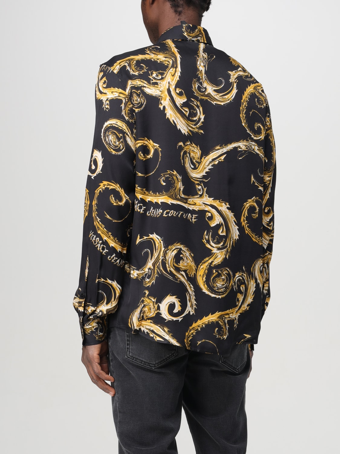 VERSACE JEANS COUTURE SHIRT: Shirt men Versace Jeans Couture, Black - Img 2