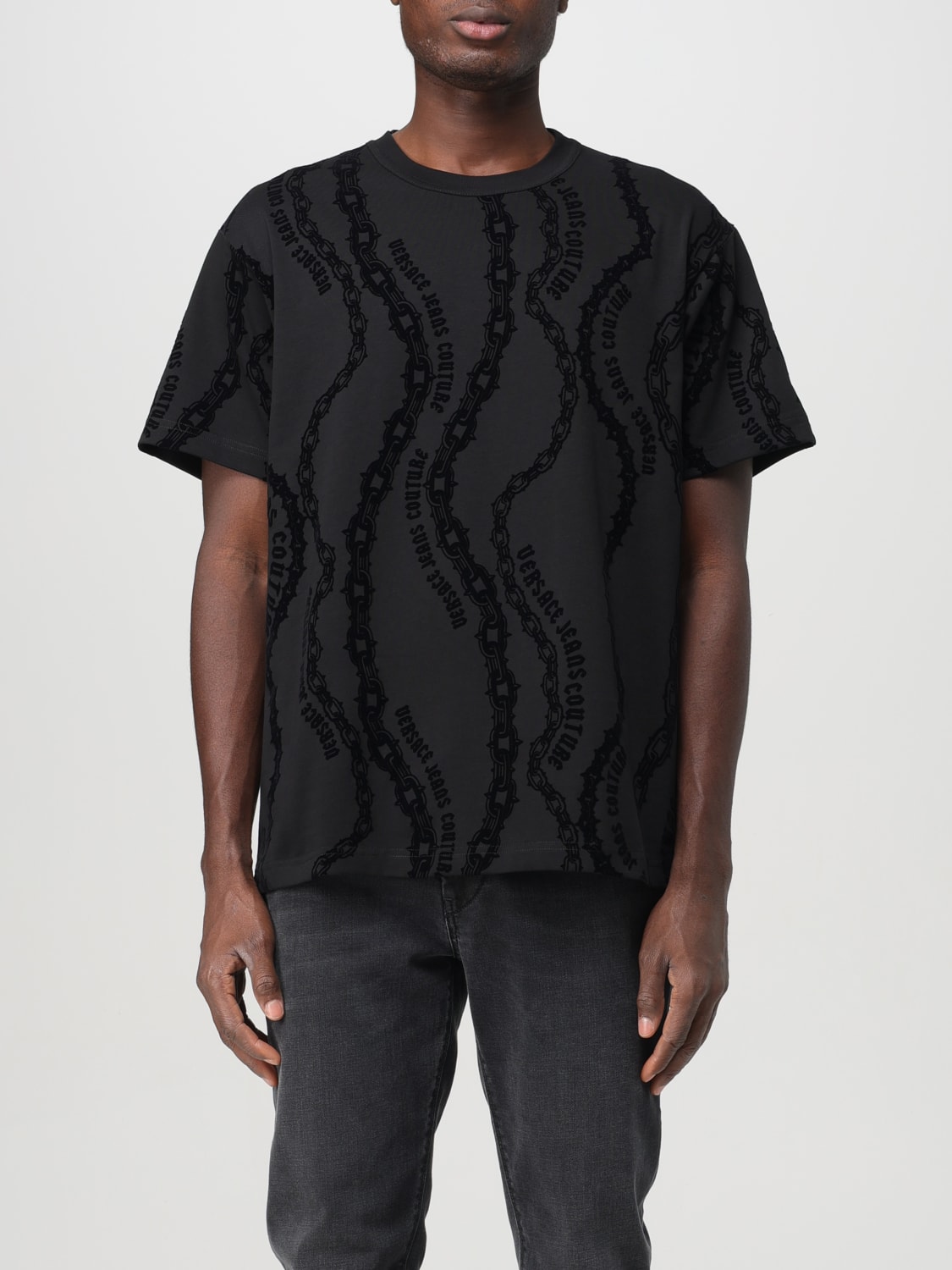 VERSACE JEANS COUTURE T-SHIRT: T-shirt men Versace Jeans Couture, Black - Img 1