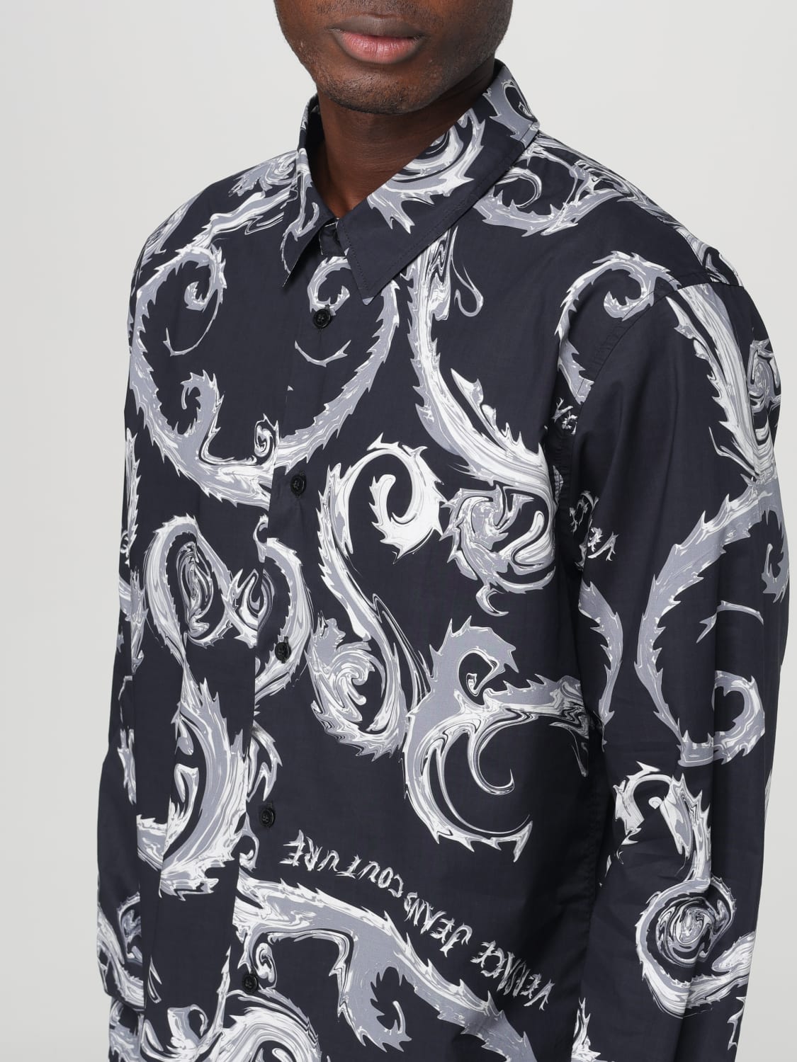 VERSACE JEANS COUTURE SHIRT: Shirt men Versace Jeans Couture, Black - Img 3