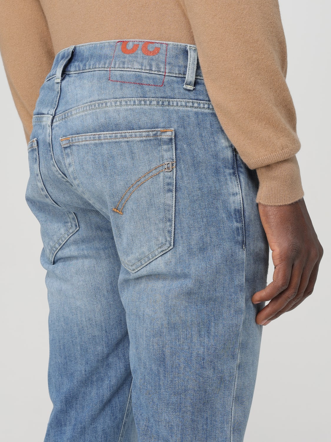 DONDUP JEANS: Dondup used-effect cotton denim jeans, Blue - Img 3