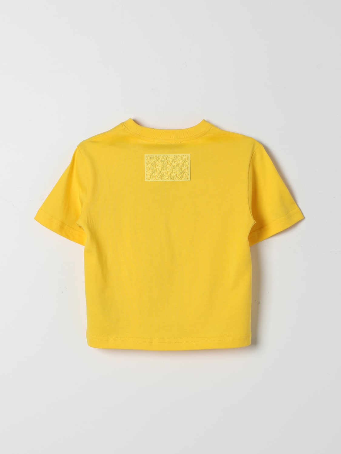 LITTLE MARC JACOBS T-SHIRT: T-shirt basic Little Marc Jacobs in cotone con logo , Giallo - Img 2