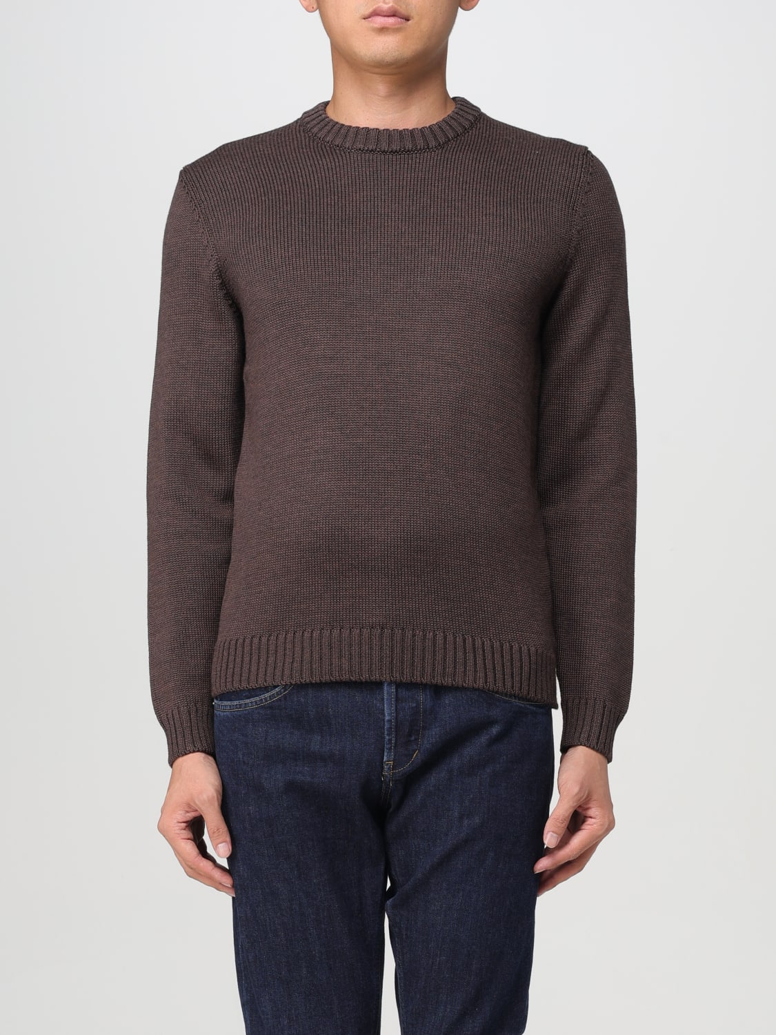 ZANONE SWEATER: Sweatshirt men Zanone, Brown - Img 1